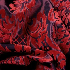 DecoWoerner Telas>Tafetán Con Flocado De Terciopelo, Anchura: 145 Cm, Color