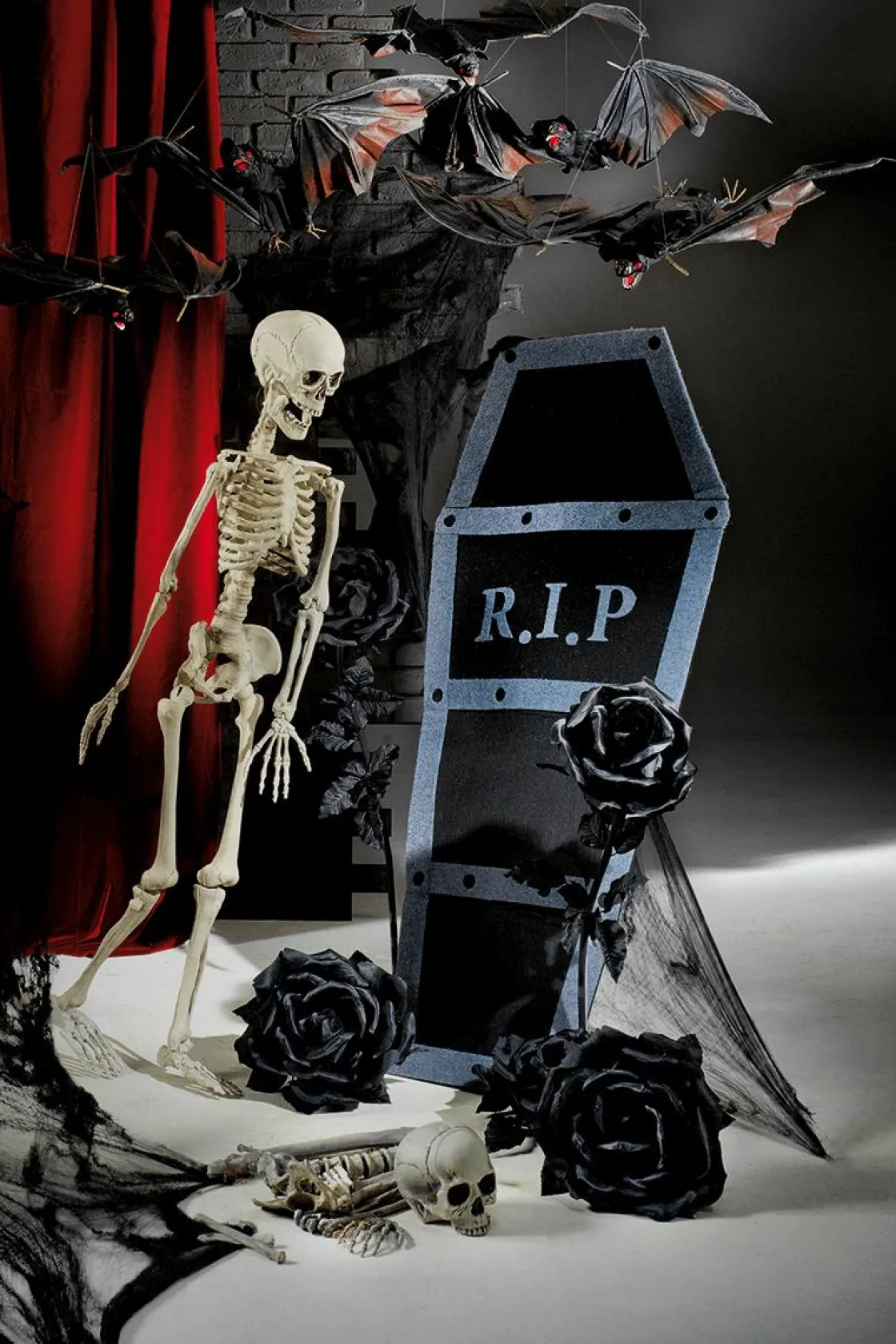 DecoWoerner Decoración Temática>Tapa De Ataúd De Halloween, Longitud 160 Cm