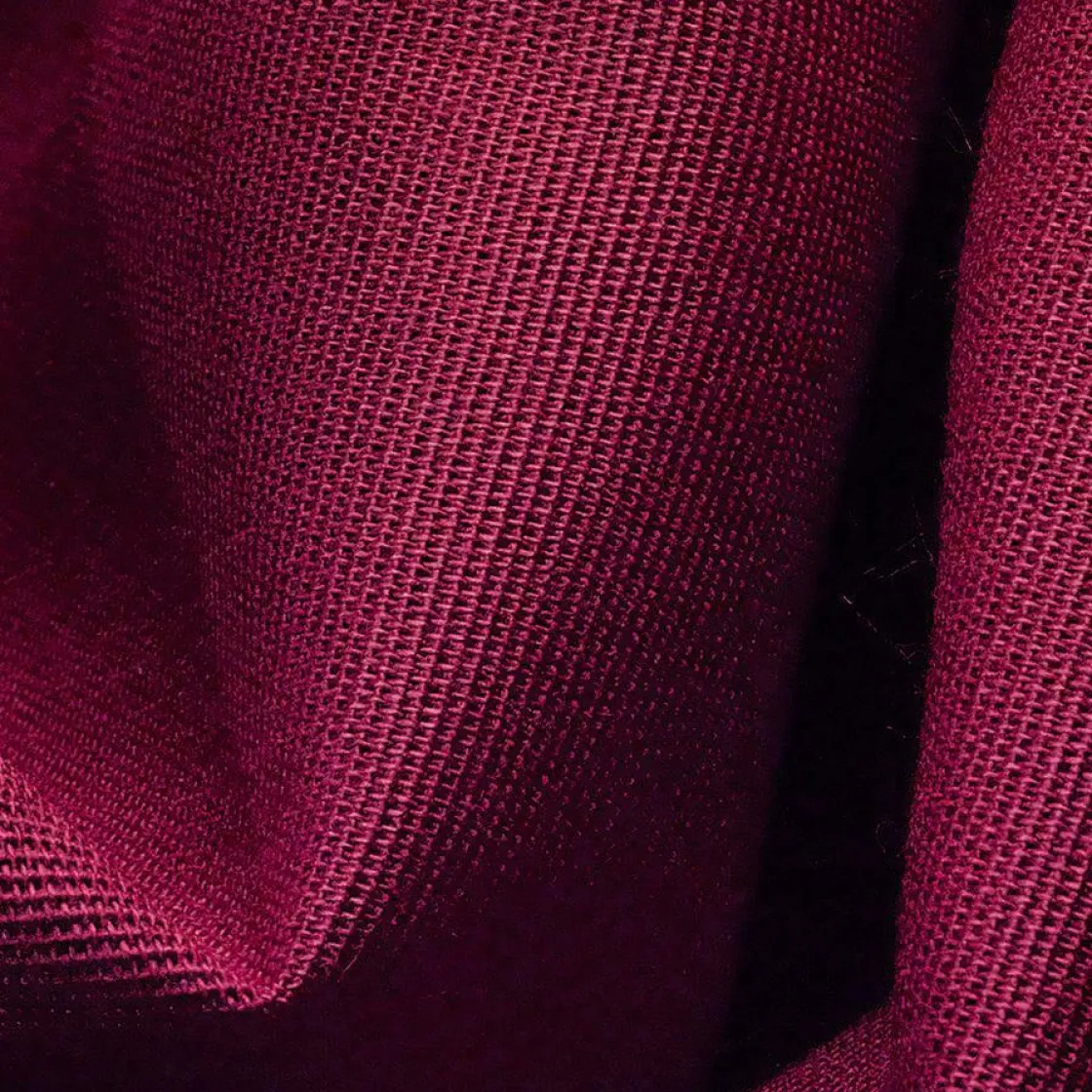 DecoWoerner Telas>Tejido De Viscosa Bordeaux, 120 Cm De Ancho