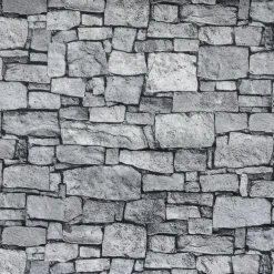 DecoWoerner Telas>Tejido Decorativo "Muro De Piedras", Anchura: 140 Cm