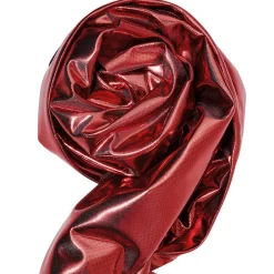 DecoWoerner Telas>Tela Brillante Jersey De Papel De Aluminio Roja, Anchura: 110 Cm