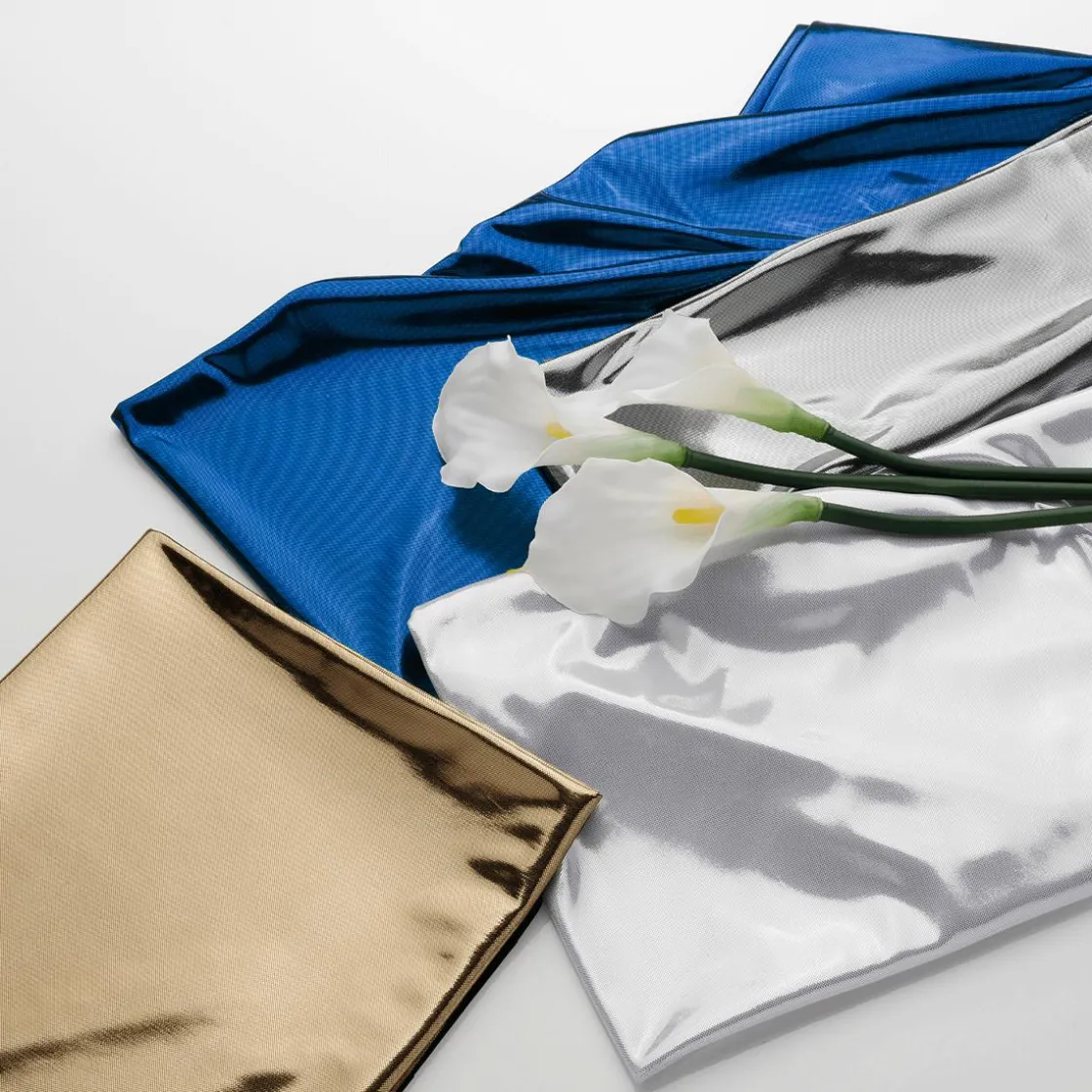 DecoWoerner Telas>Tela Brillante Jersey De Papel De Aluminio , Anchura 110 Cm