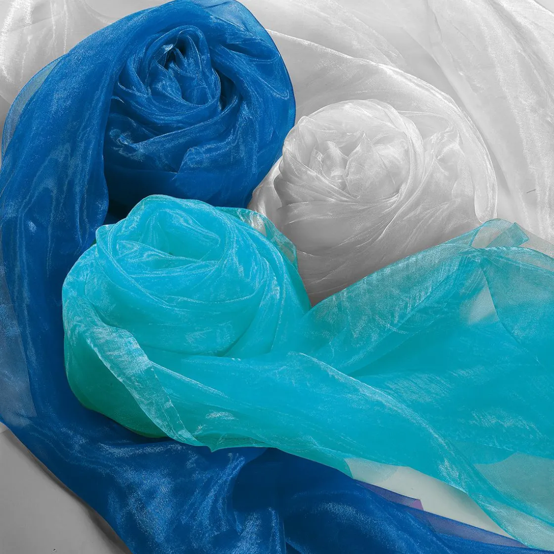 DecoWoerner Telas|Decoración De Invierno>Tela De Chifón, Color Claro, 145 Cm