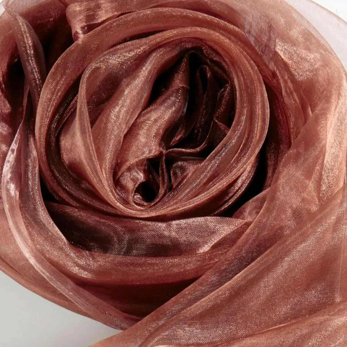 DecoWoerner Telas>Tela De Chifón, Color Nugat, 145 Cm