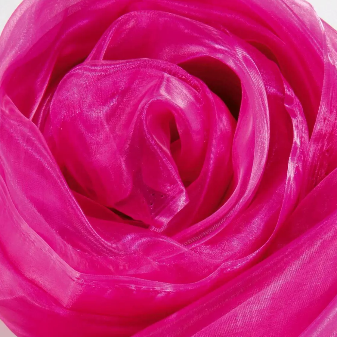 DecoWoerner Telas>Tela De Chifón, Fucsia, 145 Cm