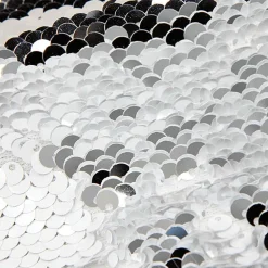 DecoWoerner Telas|Decoración Temática>Tela De Lentejuelas Reversibles /blanca, Anchura 145 Cm