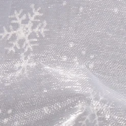 DecoWoerner Decoración De Invierno|Telas>Tela De Organza Copos De Nieve Anchura 150 Cm
