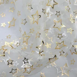 DecoWoerner Telas>Tela De Organza "Estrellitas" Anchura 145 Cm