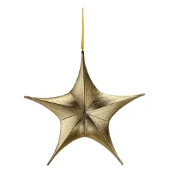 DecoWoerner Estrella De Navidad>Tela Decorativa Estrella Plegable Negro Con Cremallera, 40 Cm