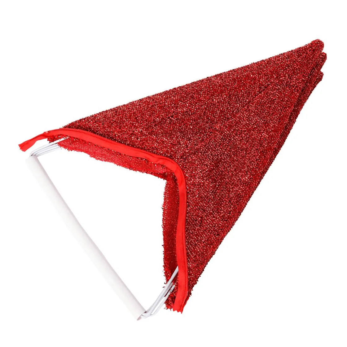 DecoWoerner Estrella De Navidad>Tela Decorativa Estrella Plegable Purpurina Roja Con Cremallera, 40 Cm