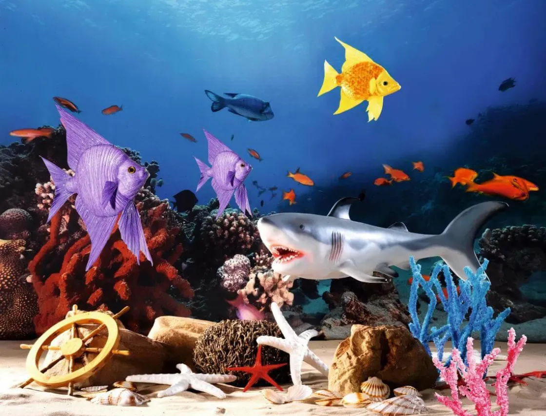 DecoWoerner Decoración De Animales>Tiburón Deco 135 Cm, Plata-gris