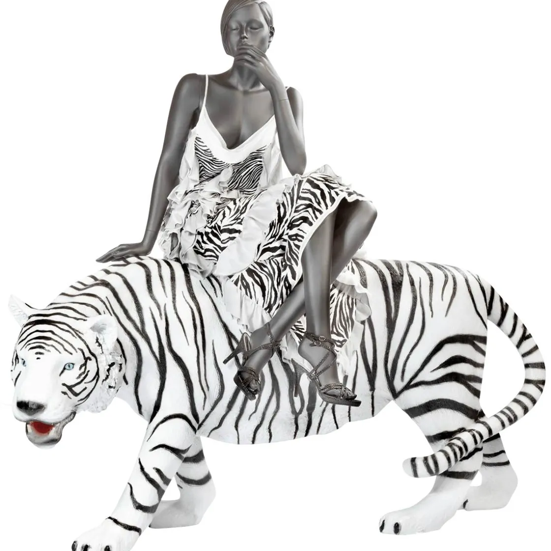 DecoWoerner Decoración De Animales>Tigre Decorativo, Longitud: 170 Cm