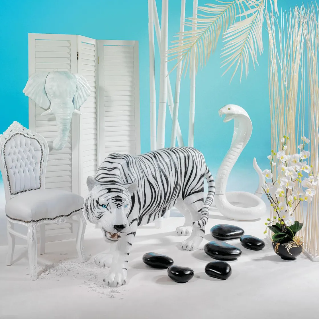 DecoWoerner Decoración De Animales>Tigre Decorativo, Longitud: 170 Cm