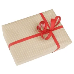 DecoWoerner Papel De Regalo>Tiras De Papel De Embalar Marrón / Blanco, 70 Cm De Ancho, Rollo De 40 M