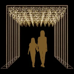 DecoWoerner Decoración De Invierno|Luces De Navidad>Túnel Luminoso Alumbrado Público CELESTE 3 X 4 M