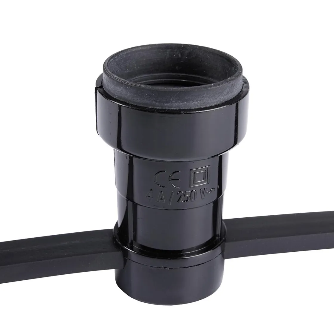 DecoWoerner Luces De Navidad>Toma De Cable Plana E27 Incl. Junta De Goma