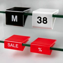 DecoWoerner Separadores De Talla Y Marcadores De Tallas>Topes s Para Baldas De Cristal XS