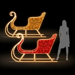 DecoWoerner Luces De Navidad>Trineo Luminoso XXL Para Exteriores 230cm