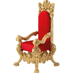 DecoWoerner Decoración Navideña Xxl>Trono "Estilo Barroco", Altura: 190 Cm, Oro-rojo