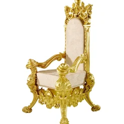 DecoWoerner Decoración Navideña Xxl>Trono "Estilo Renacentista", Altura 190 Cm, Dorado/marfil