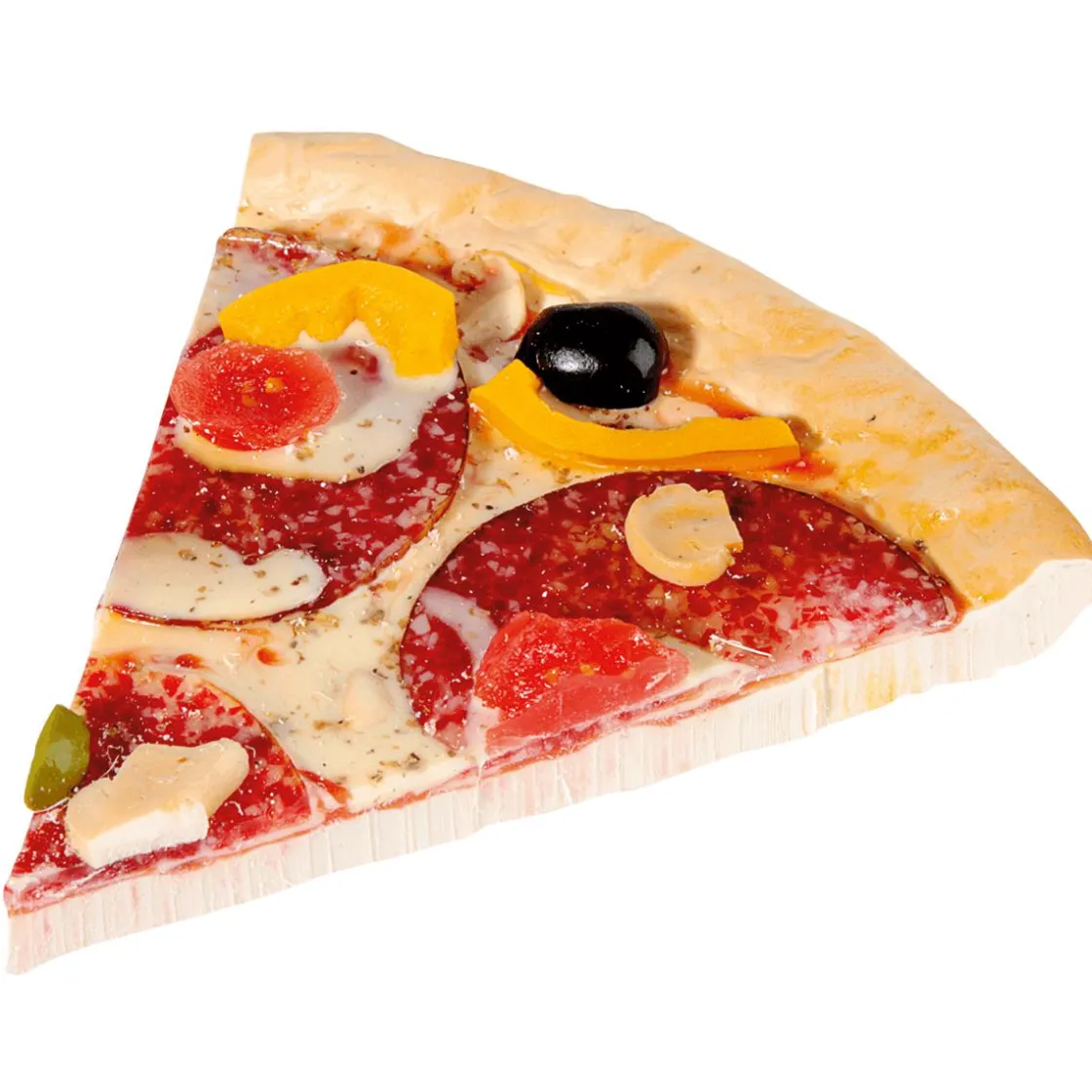 DecoWoerner Platos Y Comida Rápida>Trozo De Pizza "Salami" Alimento De Imitación