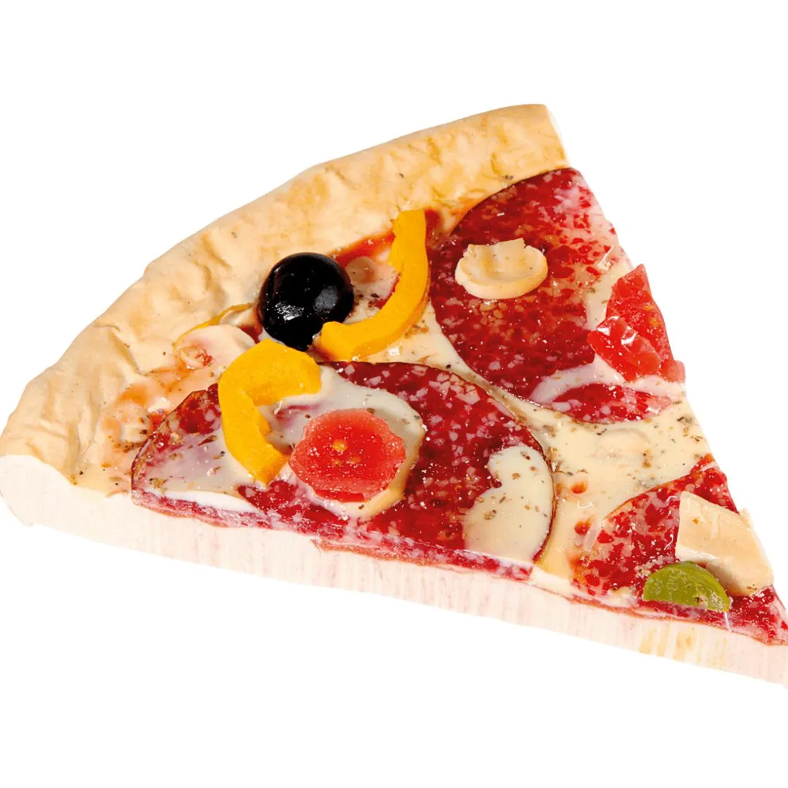 DecoWoerner Platos Y Comida Rápida>Trozo De Pizza "Salami" Alimento De Imitación