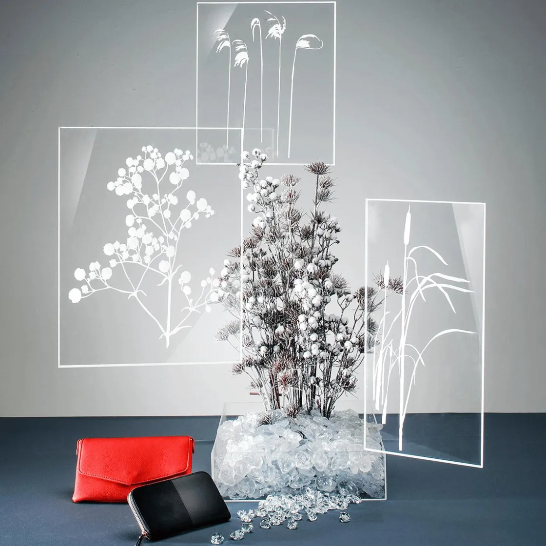 DecoWoerner Decoración Dispersa|Decoración De Invierno>Trozos De Hielo De Plástico Aptos Para Alimentos, 50 Piezas