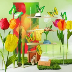 DecoWoerner Decoración De Primavera|Flores Artificiales>Tulipán Enorme Artificial, 135 Cm,