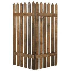 DecoWoerner Expositores Para Tiendas|Decoración Natural>Valla De Piquetes De Madera 120x150 Cm
