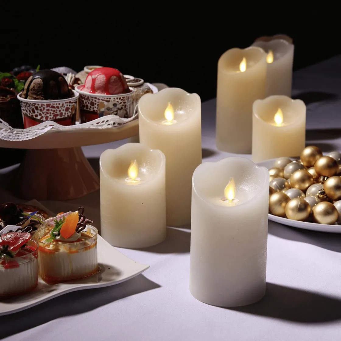 DecoWoerner Luz Decorativa>Vela De Cera LED 7,5 X 12,5 Cm