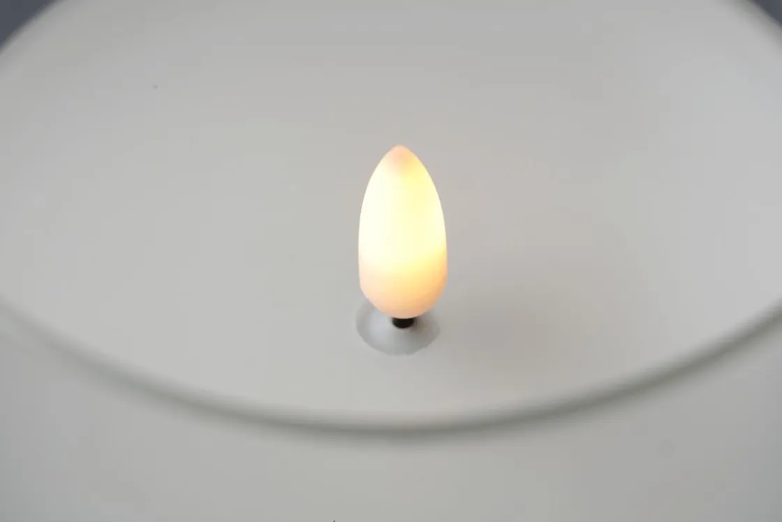 DecoWoerner Figuras De Navidad>Vela De Cera LED En Vidrio Transparente 7,5 X 12,5 Cm