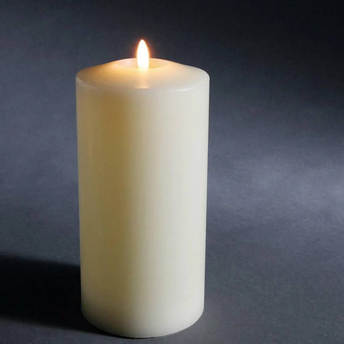 DecoWoerner Luz Decorativa>Vela De Cera Real LED 25 Cm Crema
