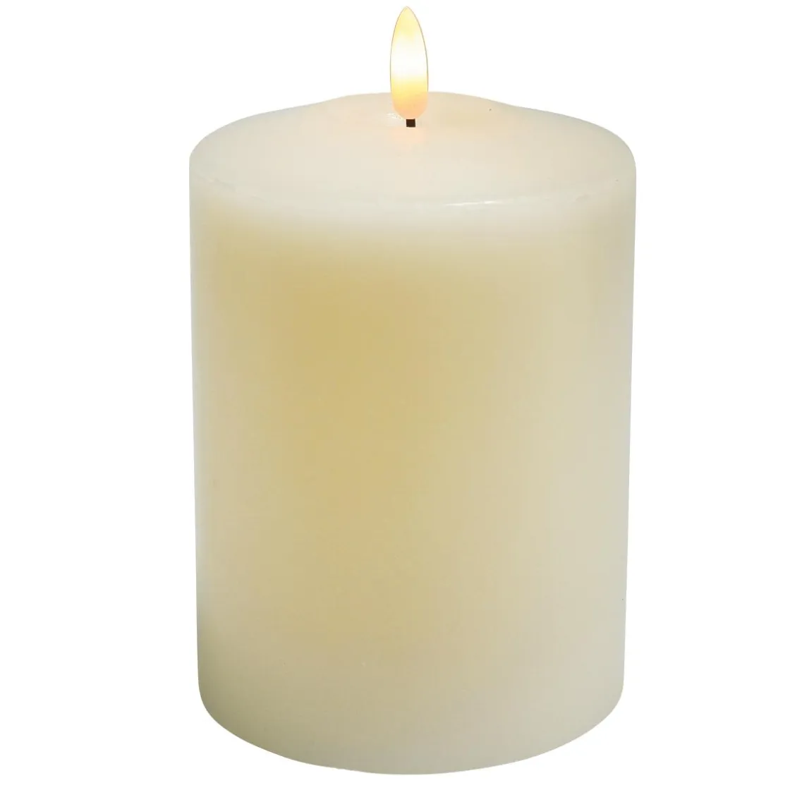DecoWoerner Luz Decorativa>Vela De Cera Real LED 25 Cm Crema