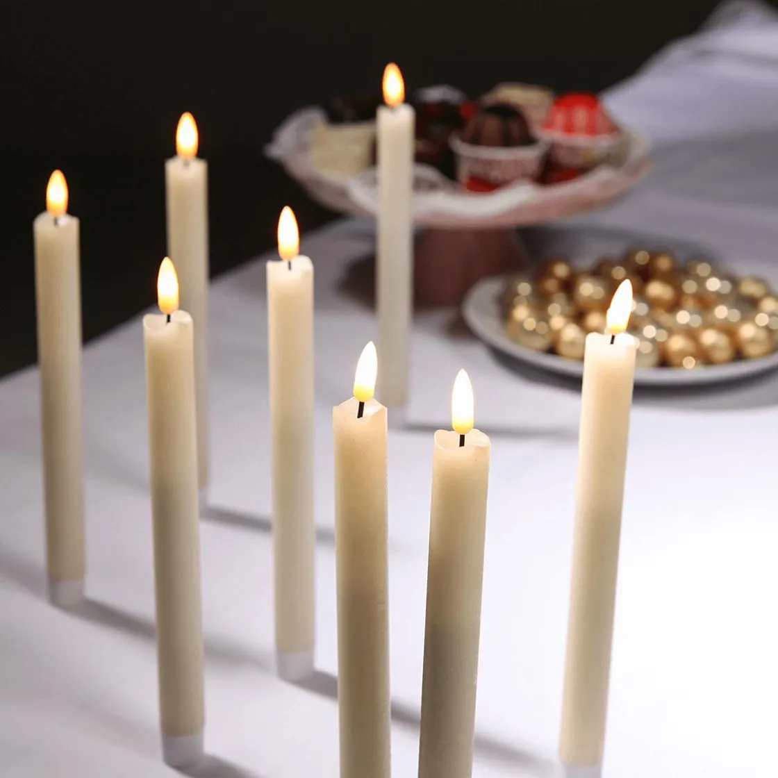 DecoWoerner Luz Decorativa>Velas De Cera LED-LED 24 Cm, Conjunto De 2 Piezas