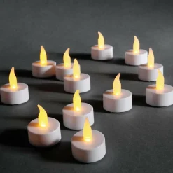 DecoWoerner Luz Decorativa>Velas Para Té Con Baterías LED, Conjunto De 12 Piezas