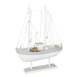 DecoWoerner Decoración De Verano>Velero De Madera 60 Cm X 43 Cm X 14 Cm