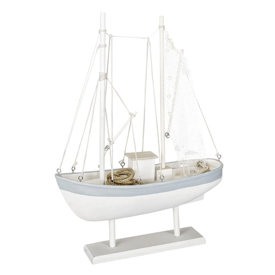 DecoWoerner Decoración De Verano>Velero De Madera 60 Cm X 43 Cm X 14 Cm