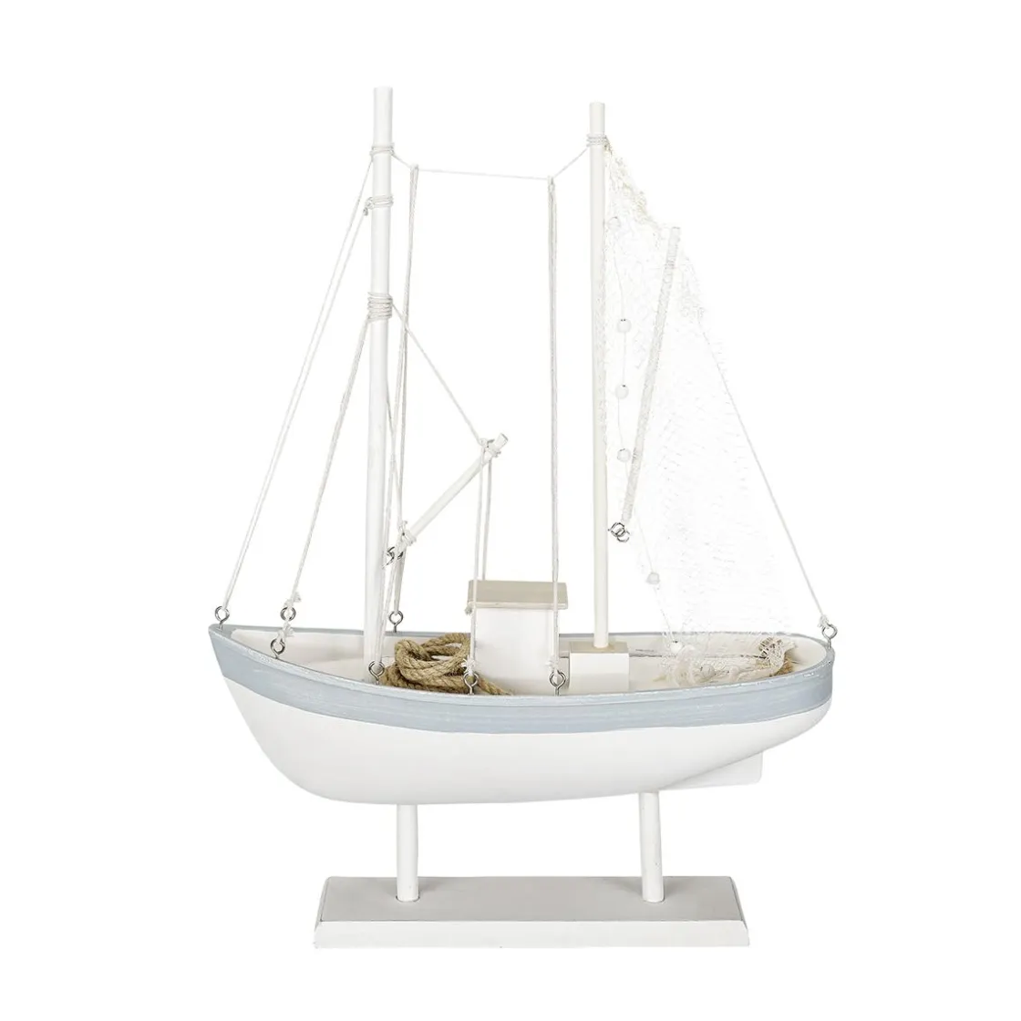 DecoWoerner Decoración De Verano>Velero De Madera 60 Cm X 43 Cm X 14 Cm