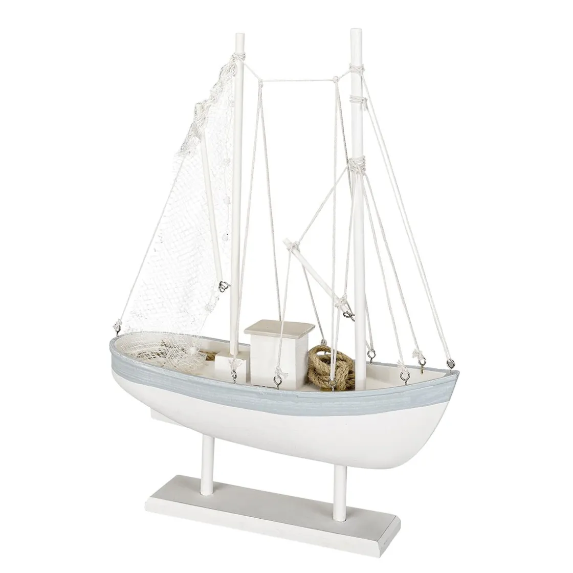 DecoWoerner Decoración De Verano>Velero De Madera 60 Cm X 43 Cm X 14 Cm