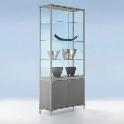 DecoWoerner Expositores Para Tiendas>Vitrina Con Almacenaje Y Luz 186x 80cm