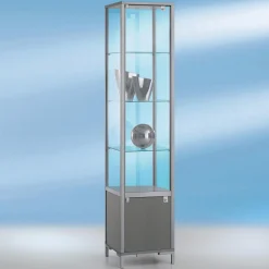 DecoWoerner Expositores Para Tiendas>Vitrina Con Compartimento Cerrado, 186 X 40 X 40 Cm