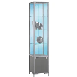 DecoWoerner Expositores Para Tiendas>Vitrina Con Compartimento Y Luz 186 X 40 Cm