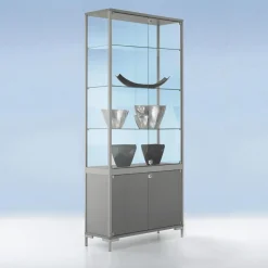 DecoWoerner Expositores Para Tiendas>Vitrina Con Compartimento Cerrado, 186 X 80 X 40 Cm