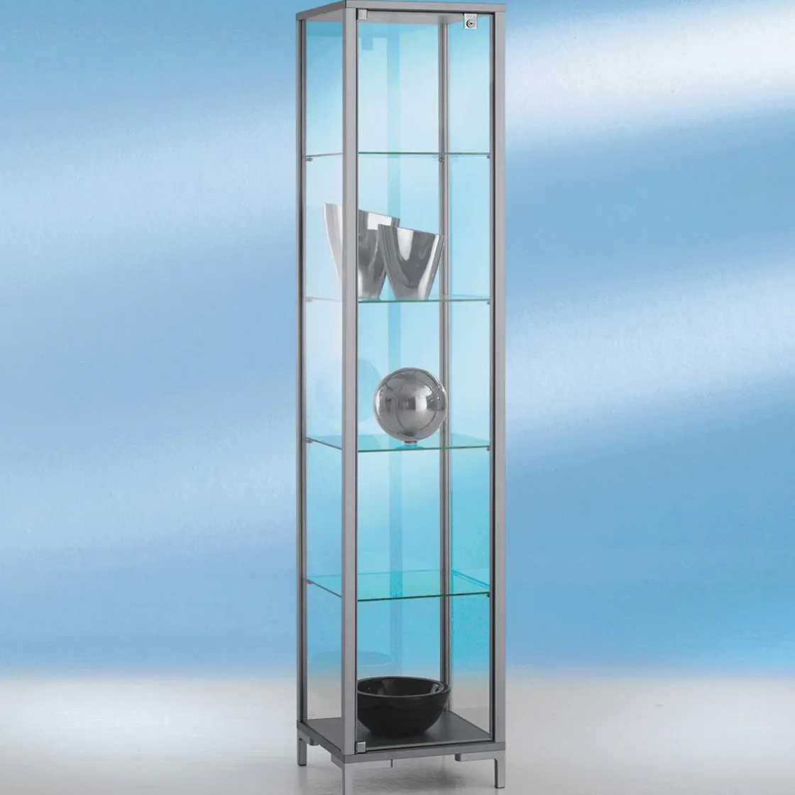 DecoWoerner Expositores Para Tiendas>Vitrina Con Iluminación, 186 X 40 X 40 Cm