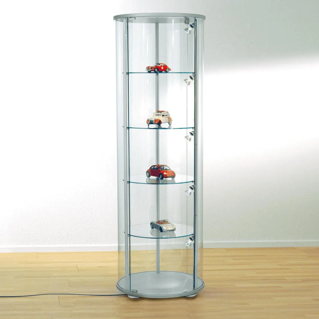 DecoWoerner Expositores Para Tiendas>Vitrina Redonda, Altura 180 Cm