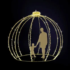 DecoWoerner Luz Decorativa|Decoración Navideña Xxl>XXL Adorno Navideño LED Para Exterior Dorado 350 Cm