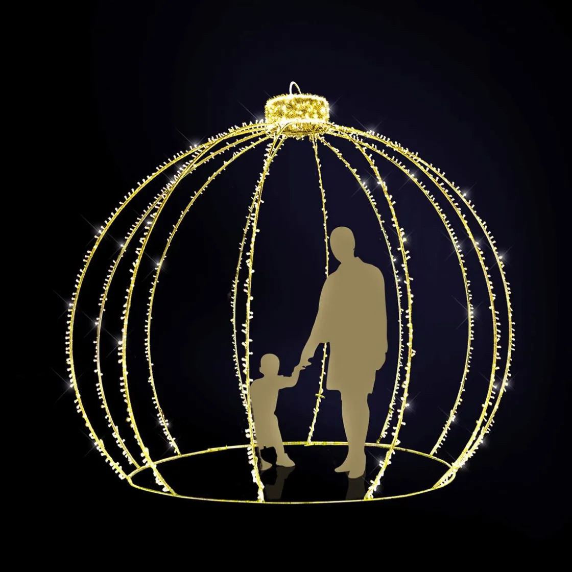 DecoWoerner Luz Decorativa|Decoración Navideña Xxl>XXL Adorno Navideño LED Para Exterior Dorado 350 Cm