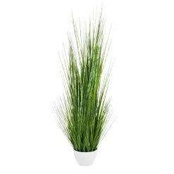 DecoWoerner Hierba Decorativa>XXL Deco Tiger Grass En Maceta Blanca 120 Cm