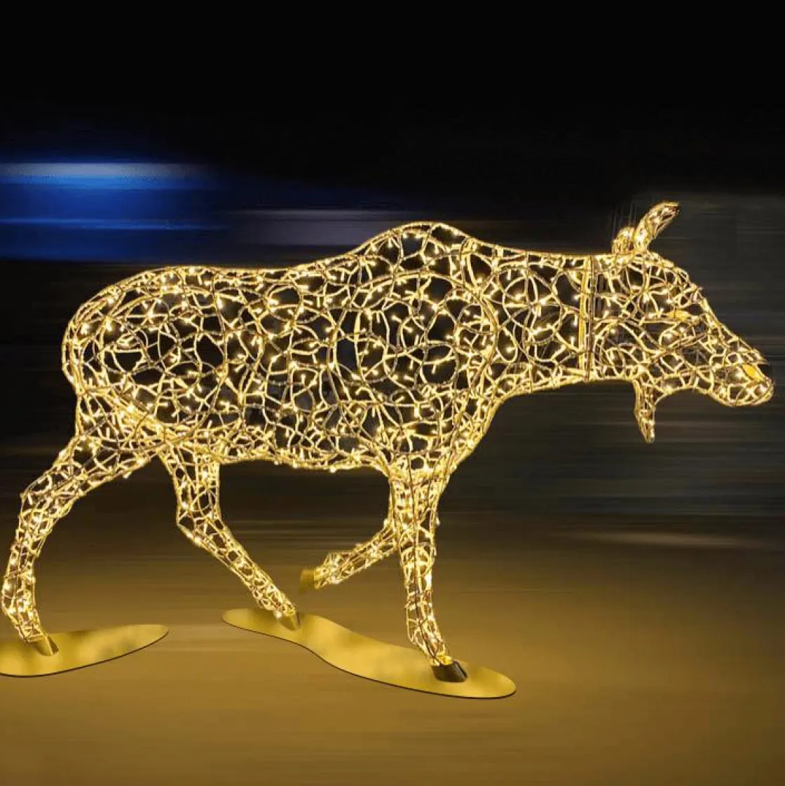 DecoWoerner Luz Decorativa|Decoración De Animales>XXL LED Cálido Alce Vaca Para Exterior 305 Cm