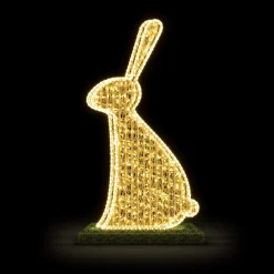DecoWoerner Luz Decorativa|Decoración De Animales>XXL LED Conejito Cálido Sentado 155 Cm